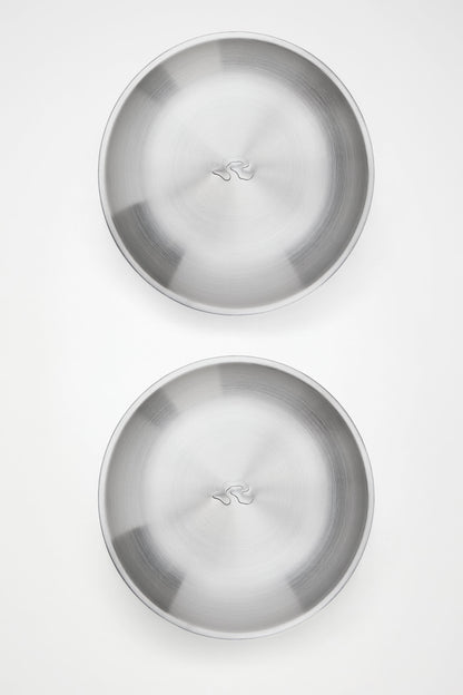 Stainless Steel 2-Pack Deep Plates